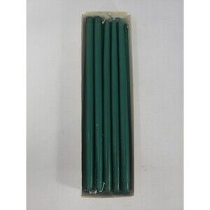 Hallmark Hostess Taper Candles 10 Inch Dark Green Vintage Unused QTY: 11 in Box